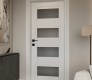 Della Vetro Bianco Noble Modern Interior Door by Belldinni