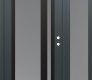 Modern Steel Front Door Diamond C15 48" x 80" anthracite/anthracite frosted Glass Panel black LHI with Sidelite frosted Glass