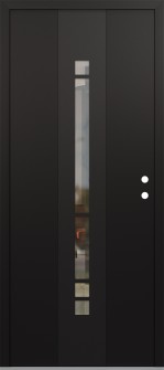 DIAMOND A3 36" X 80" BLACK/BLACK CLEAR GLASS PANEL BLACK LHI