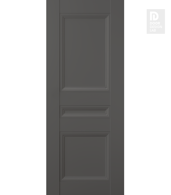 DOOR SLAB OXFORD DUO 07 2R GRAY MATTE 18" X 80" X 1 3/4"