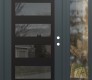 Modern Steel Front Door Diamond C9 50" x 80" anthracite/anthracite mirrored Glass Panel black LHI with Sidelite clear Glass