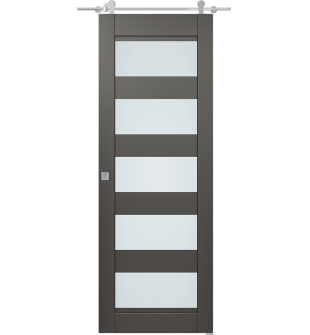 Avon 07-07 Vetro Gray Matte Barn doors