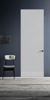 RTA DOOR SLAB SPACE WHITE GLASS 32" X 84" X 1 5/7"