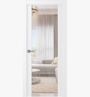 Palladio 202 Clear Vetro Bianco Noble Hinged doors