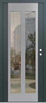 Diamond C14 36" x 80" anthracite/anthracite clear Glass Panel stainless steel LHI