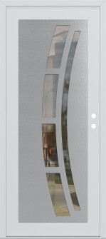 Diamond C12 36" x 80" white/white clear Glass Panel stainless steel LHI