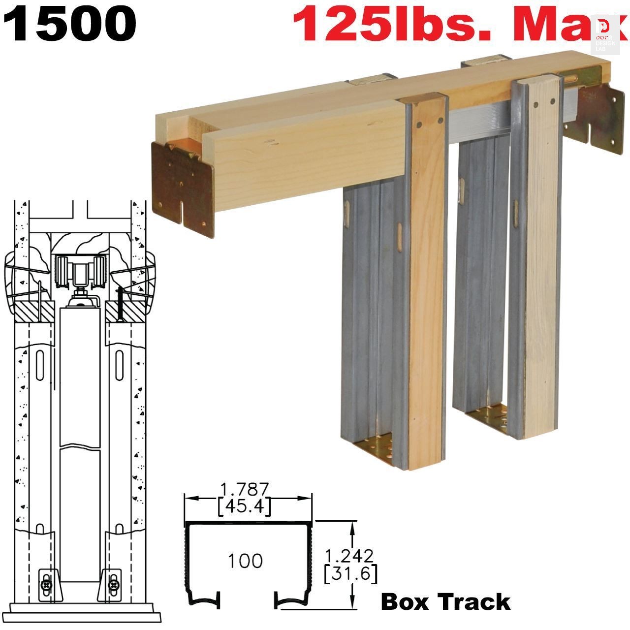 Johnson Hardware 1500 30 X 80 Series Pocket Door Frame (For All 8' Doors)
