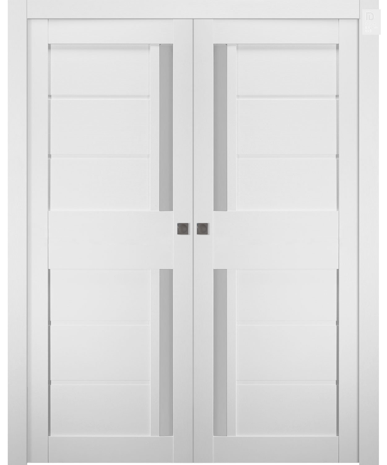 Modern interior door Esta Vetro Bianco Noble Double pocket for $618.00 ...