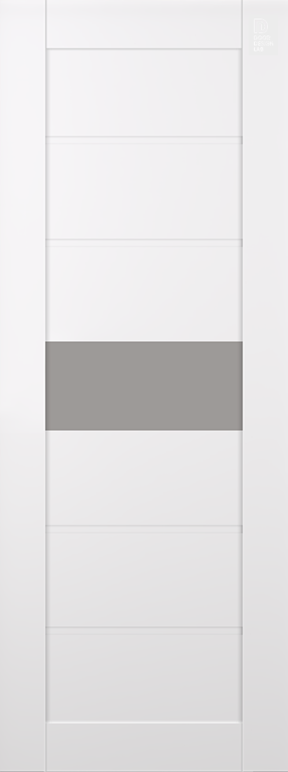 Modern interior DOOR SLAB EDNA VETRO SNOW WHITE 36" X 96" X 1 3/4