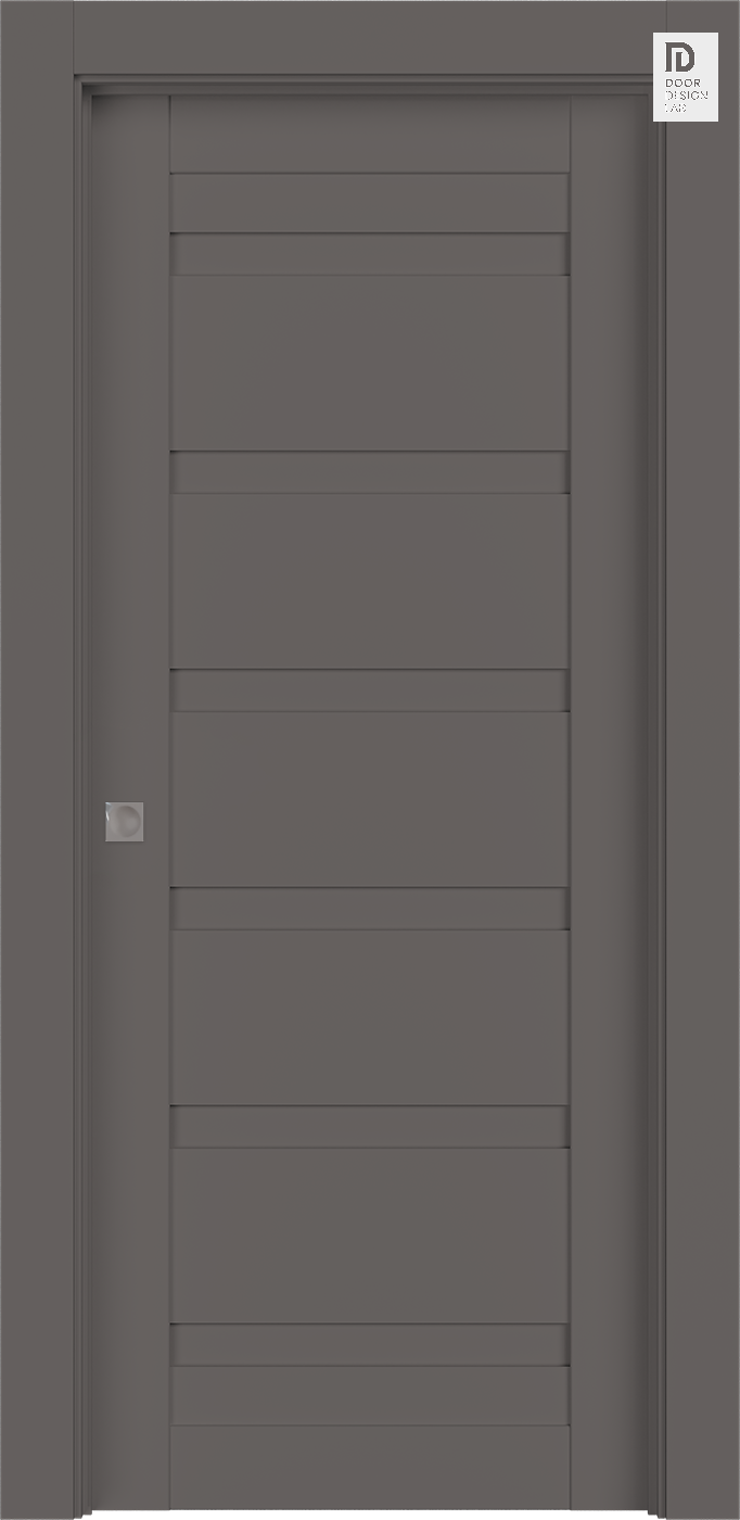 Modern interior door Louver Gray Matte Pocket doors for $368.00 | Door Design Lab