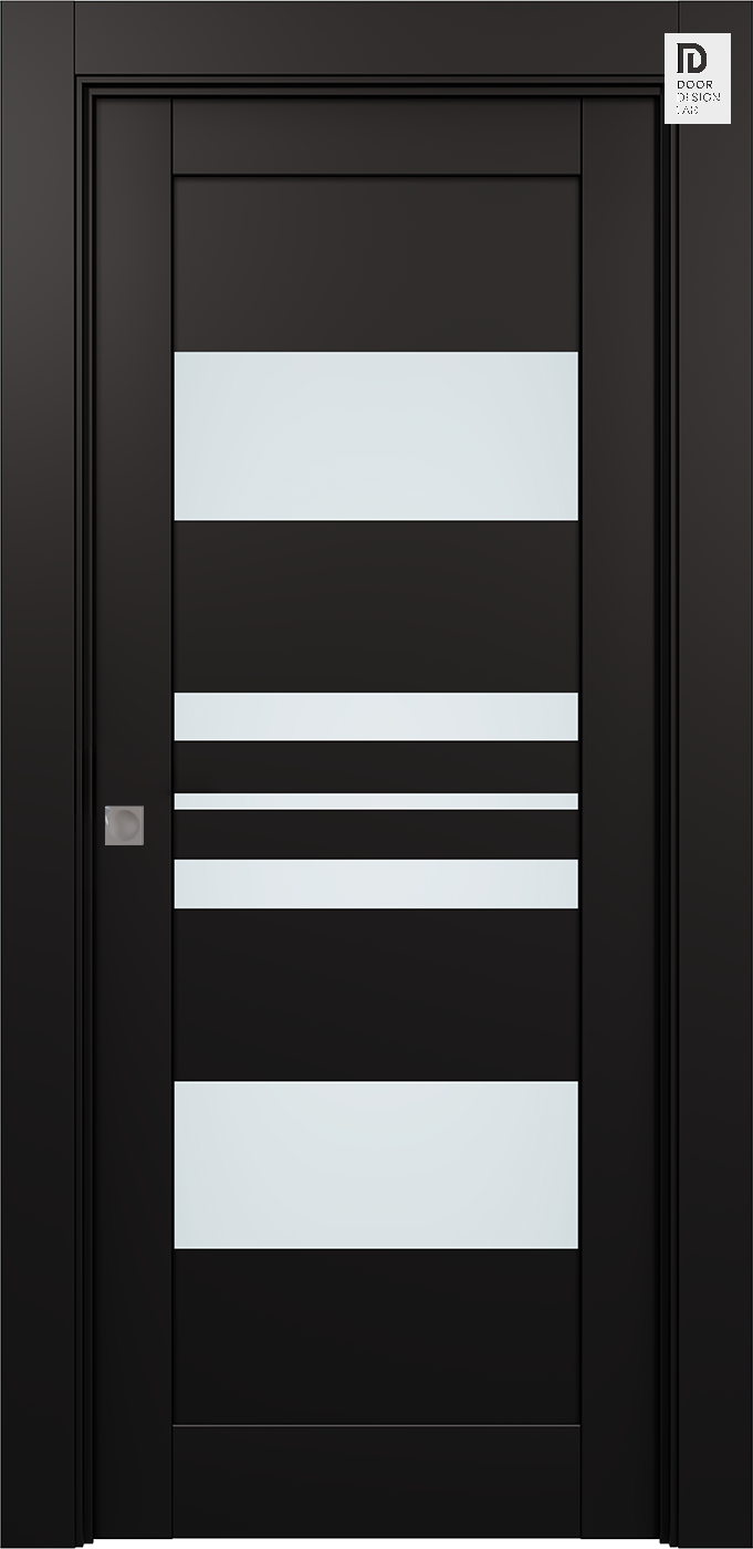 Modern interior door Romi Vetro Black Matte Pocket doors for 359.00