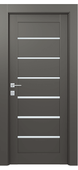 Alba Gray Matte Hinged doors