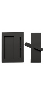 EMTEK BARN PRIVACY LOCK WITH FLUSH PULL PRIVACY FLAT BLACK (US19) 222202