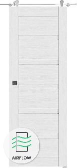 Louver Bianco Noble Barn doors