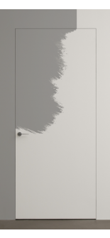 Primed Door Example For Painting In Grey Frameless