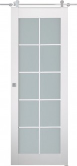 Smart Pro 10 Lite Vetro Polar White Barn doors