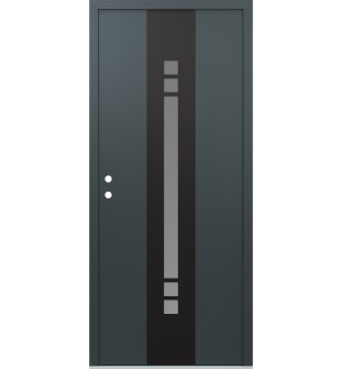 DIAMOND A4 36" X 80" ANTHRACITE/ANTHRACITE FROSTED GLASS PANEL BLACK RHI