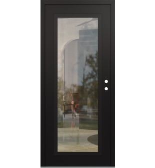 Diamond C1 36" x 80" black/black clear Glass Panel black LHI