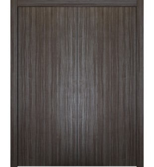 Palladio Gray Oak Double pocket doors