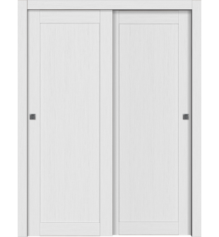 Shaker 1 Panel Bianco Noble Bypass doors