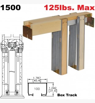 JOHNSON HARDWARE 1500 SERIES POCKET DOOR FRAME 153080HD 96" (8'-0") MAX. DOOR HEIGHT