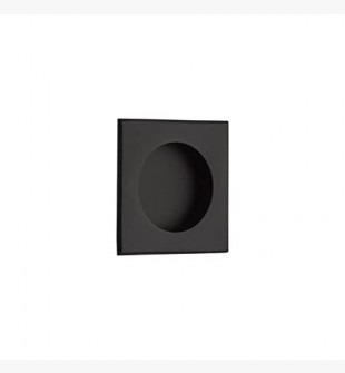 EMTEK FLUSH PULL SQUARE PASSAGE FLAT BLACK (US19) 2213