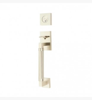 EMTEK HERCULES KNURLED SECTIONAL DOUBLE CYLINDER KEYD 4227 SATIN NICKEL US15