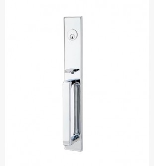 EMTEK LAUSANNE SINGLE CYLINDER KEYD 4819 POLISHED CHROME US26
