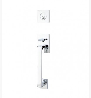 EMTEK BADEN DOUBLE CYLINDER KEYD 4830 POLISHED CHROME US26