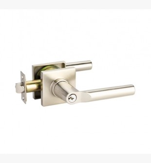 EMTEK HANOVER LEVER WITH SQUARE ROSETTE DUMMY 5022 SATIN NICKEL US15