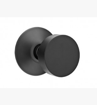 EMTEK ROUND KNOB WITH MODERN ROSETTE PASSAGE LH FLAT BLACK (US19) 5107