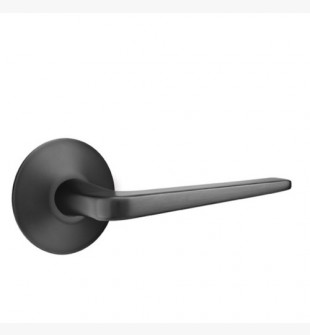EMTEK ATHENA LEVER WITH MODERN ROSETTE DUMMY FLAT BLACK (US19) 5057