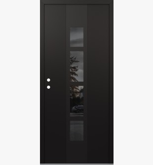 DIAMOND A10 36" X 80" BLACK/BLACK MIRRORED GLASS PANEL BLACK RHI