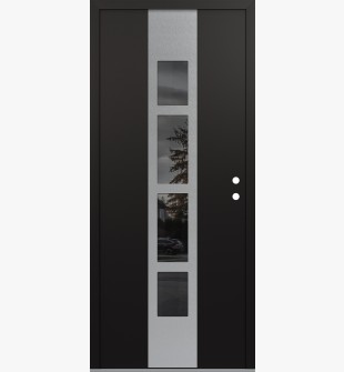 DIAMOND A10 36" X 80" BLACK/BLACK MIRRORED GLASS PANEL STAINLESS STEEL LHI