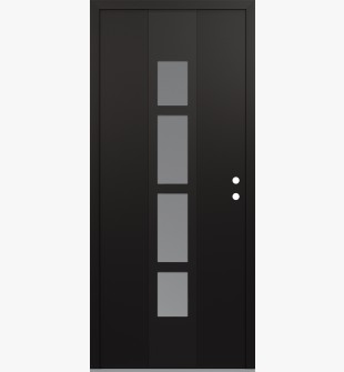 DIAMOND A10 36" X 80" BLACK/WHITE FROSTED GLASS PANEL BLACK LHI