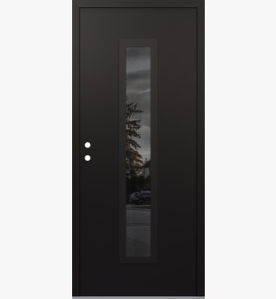 DIAMOND A11 36" X 80" BLACK/BLACK MIRRORED GLASS PANEL BLACK RHI