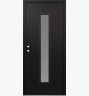 DIAMOND A11 36" X 80" BLACK/WHITE FROSTED GLASS PANEL BLACK RHI