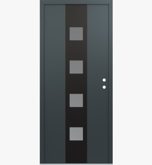 DIAMOND A12 36" X 80" ANTHRACITE/ANTHRACITE FROSTED GLASS PANEL BLACK LHI