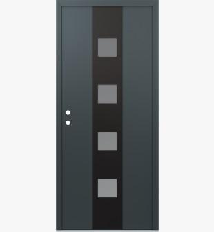 DIAMOND A12 36" X 80" ANTHRACITE/ANTHRACITE FROSTED GLASS PANEL BLACK RHI