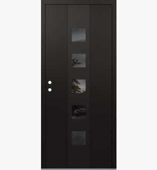 DIAMOND A13 36" X 80" BLACK/BLACK MIRRORED GLASS PANEL BLACK RHI