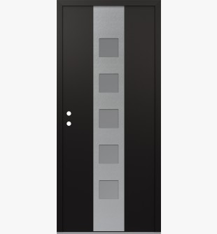 DIAMOND A13 36" X 80" BLACK/WHITE FROSTED GLASS PANEL STAINLESS STEEL RHI