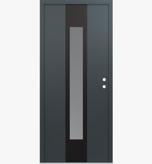 DIAMOND A1 36" X 80" ANTHRACITE/ANTHRACITE FROSTED GLASS PANEL BLACK LHI