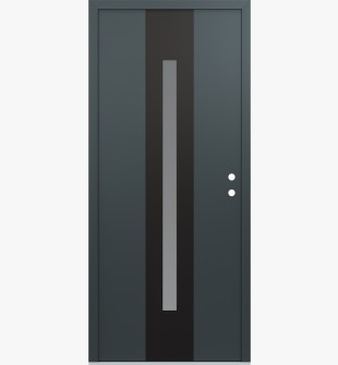 DIAMOND A2 36" X 80" ANTHRACITE/ANTHRACITE FROSTED GLASS PANEL BLACK LHI