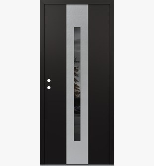 DIAMOND A2 36" X 80" BLACK/BLACK MIRRORED GLASS PANEL STAINLESS STEEL RHI