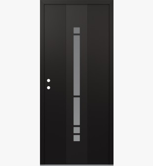 DIAMOND A3 36" X 80" BLACK/WHITE FROSTED GLASS PANEL BLACK RHI