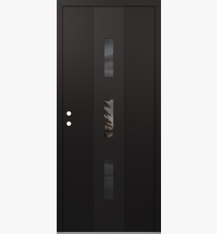 DIAMOND A7 36" X 80" BLACK/BLACK MIRRORED GLASS PANEL BLACK RHI