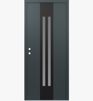 DIAMOND A8 36" X 80" ANTHRACITE/ANTHRACITE FROSTED GLASS PANEL BLACK RHI