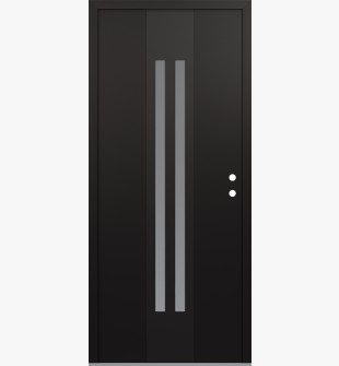 DIAMOND A8 36" X 80" BLACK/WHITE FROSTED GLASS PANEL BLACK LHI