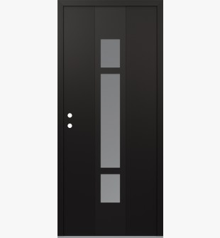 DIAMOND A9 36" X 80" BLACK/WHITE FROSTED GLASS PANEL BLACK RHI