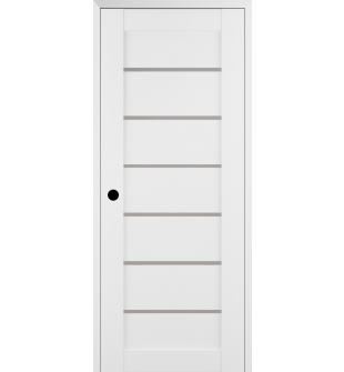 RTA RIGHT HAND PREHUNG CONCEALED DOOR SLAB ALBA BIANCO NOBLE 32" X 80" X 1 9/16"